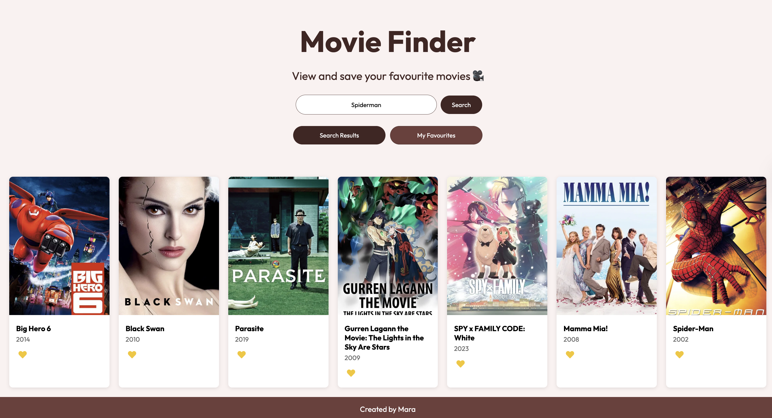 Screenshot of Movie Finder